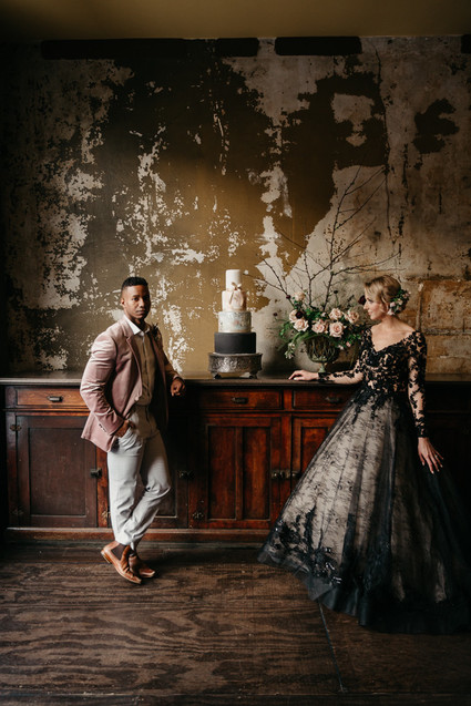 Moody winter Degas-inspired wedding design