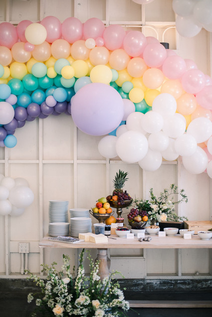Sky themed first birthday party at the Lombardi House in Hollywood