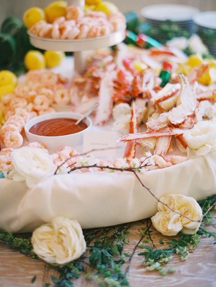 seafood catering display