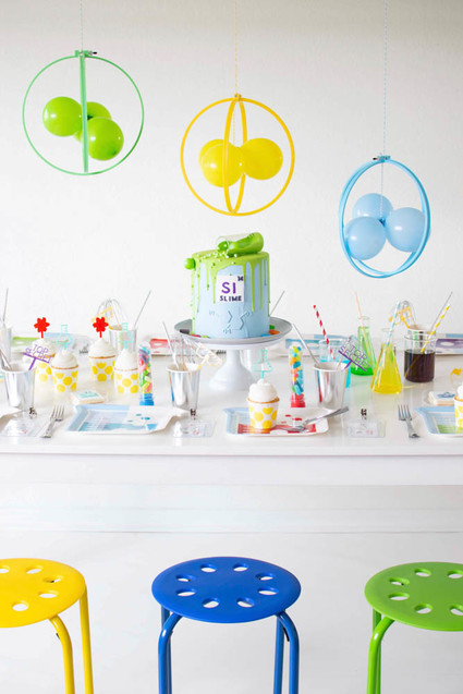 Modern mad scientist themed birthday party ideas