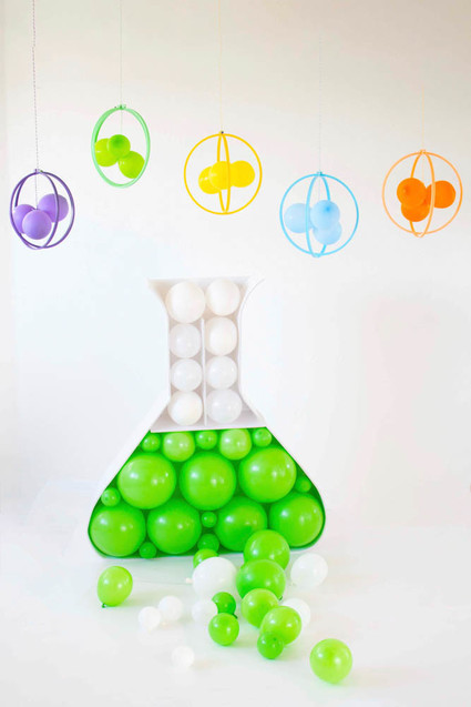 Modern mad scientist themed birthday party ideas