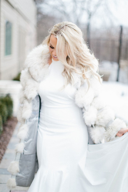 artful winter wedding cake