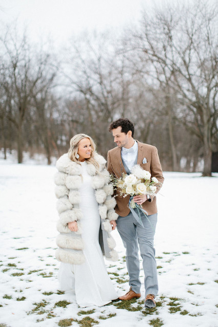 artful winter wedding cake