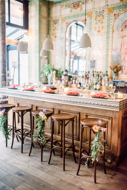 How to elope in Paris in the spring, at the most beautiful Art Nouveau cafe