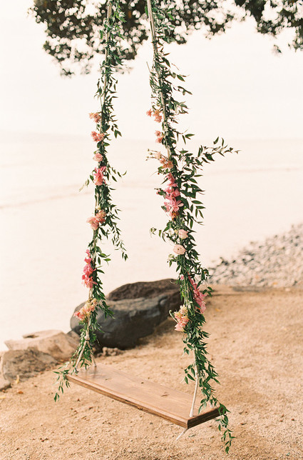 floral wedding swing