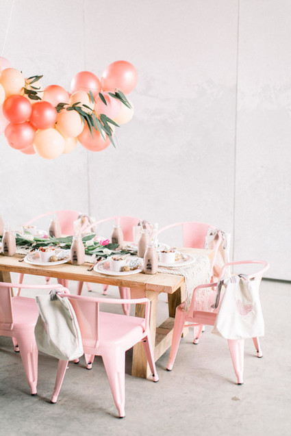 Girly pink birthday party brunch