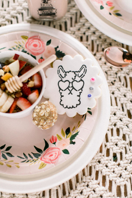 Girly pink birthday party brunch