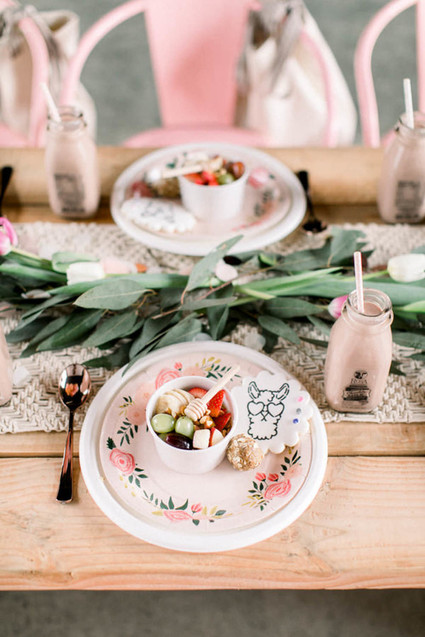 Girly pink birthday party brunch