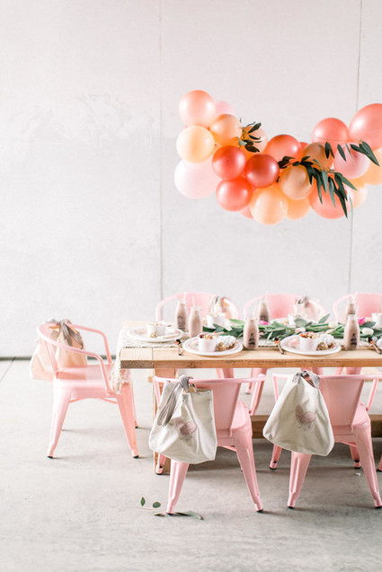 Girly pink birthday party brunch