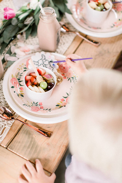 Girly pink birthday party brunch