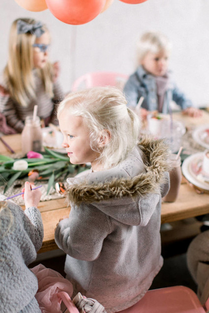 Girly pink birthday party brunch