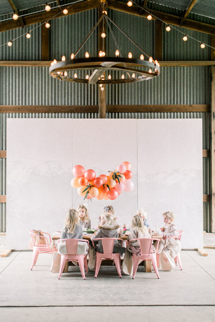 Girly pink birthday party brunch