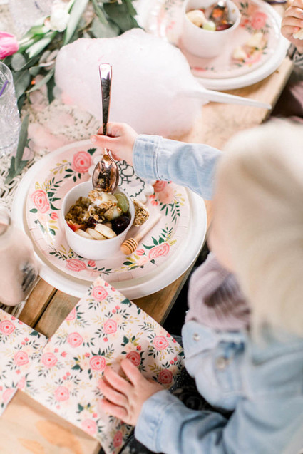 Girly pink birthday party brunch