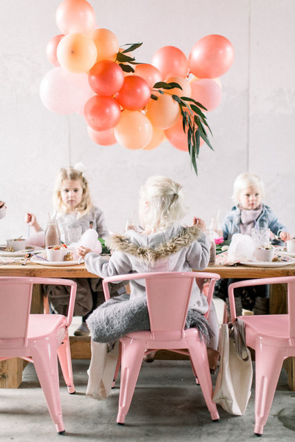 Girly pink birthday party brunch