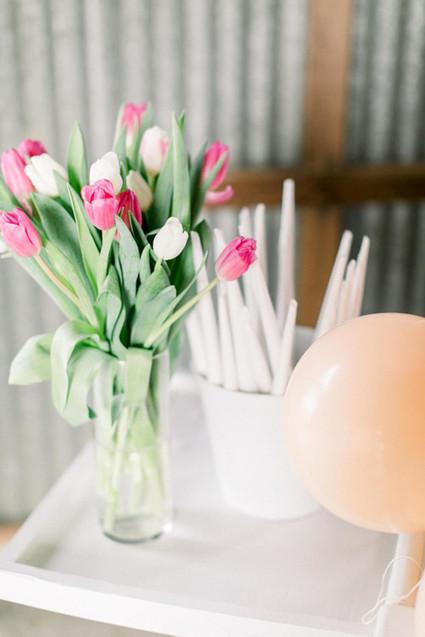 Girly pink birthday party brunch