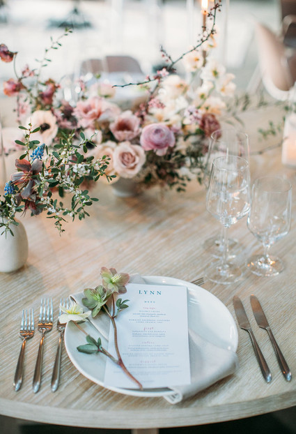 Modern rustic vintage tablescape