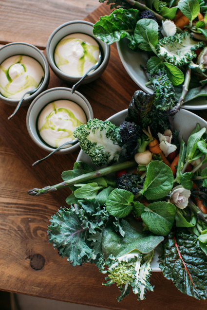 Farm to table wedding food