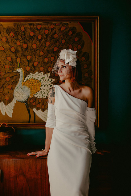 Whimsical stylish wedding in a Brooklyn brownstone