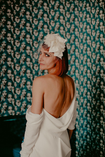 Whimsical stylish wedding in a Brooklyn brownstone