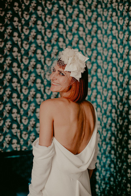 Whimsical stylish wedding in a Brooklyn brownstone