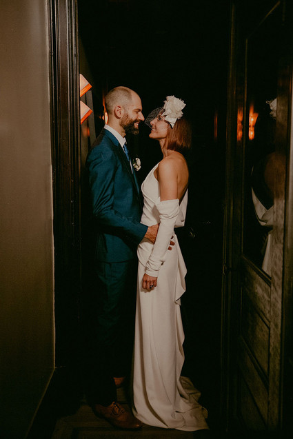 Whimsical stylish wedding in a Brooklyn brownstone