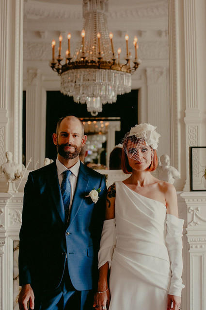 Whimsical stylish wedding in a Brooklyn brownstone