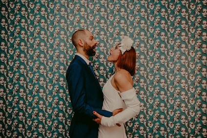 Whimsical stylish wedding in a Brooklyn brownstone