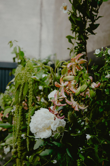 Whimsical stylish wedding in a Brooklyn brownstone