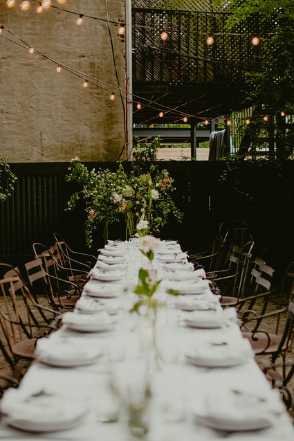 Whimsical stylish wedding in a Brooklyn brownstone
