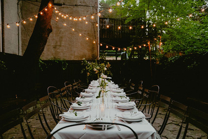 Whimsical stylish wedding in a Brooklyn brownstone