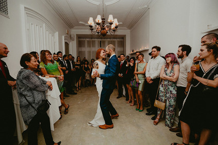 Whimsical stylish wedding in a Brooklyn brownstone