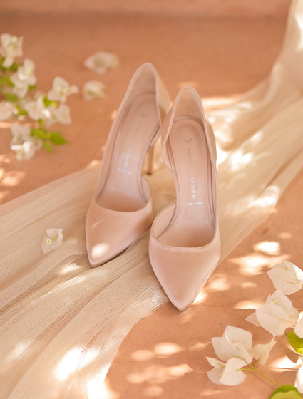 blush wedding shoes