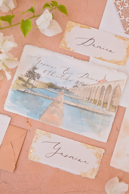 watercolor wedding invites