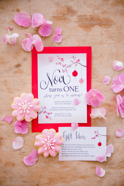 Cherry blossom 1st birthday party