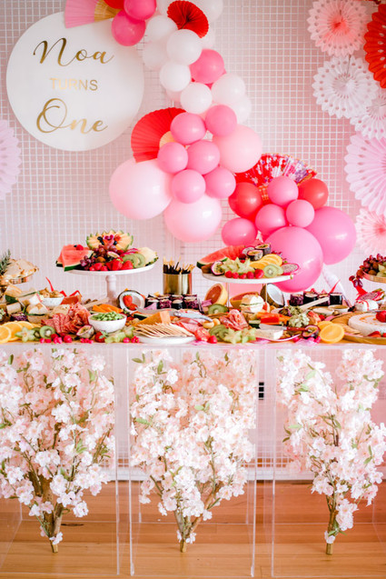 Cherry blossom 1st birthday party Inspiration
