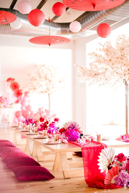 Cherry blossom 1st birthday party
