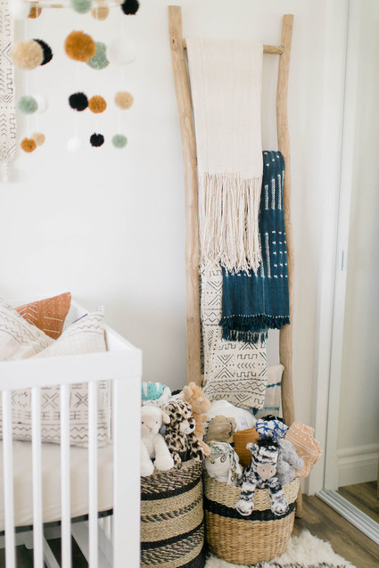 Mudcloth inspired boy's nursery