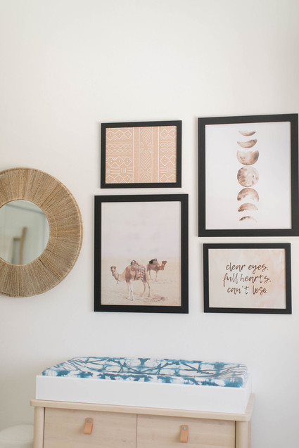 Mudcloth inspired boy's nursery