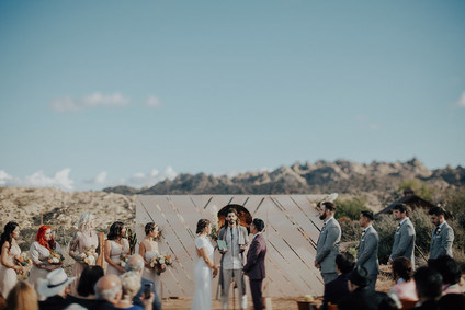 Folksy Joshua Tree wedding with the ultimate desert color palette