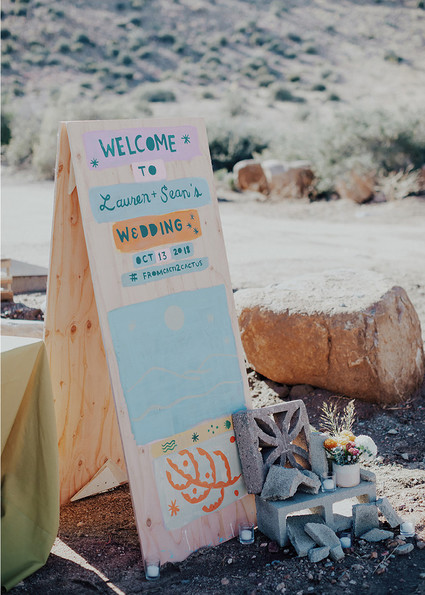 hand-painted wedding signs