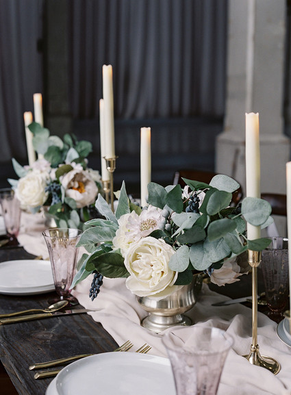Elegant wedding tablescape