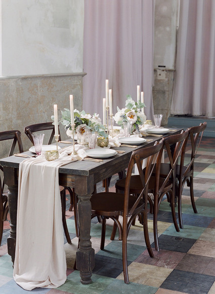 Elegant wedding tablescape