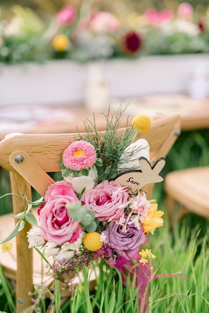 easter brunch picnic in the wildflowers