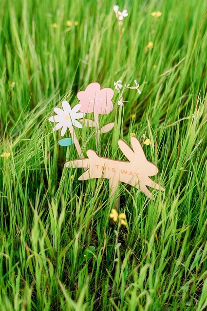 easter brunch picnic in the wildflowers