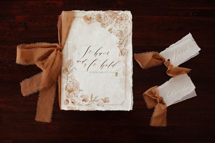 Tropical fall wedding in Thailand with rust and peachy accents