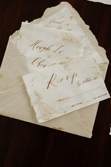 Tropical fall wedding in Thailand with rust and peachy accents