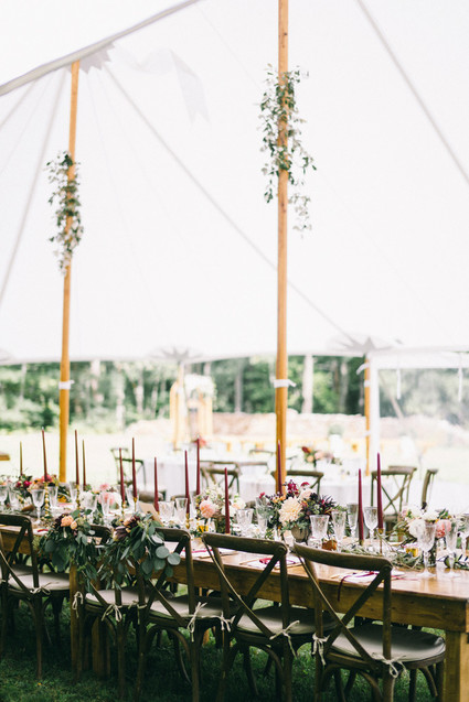 Elegant backyard tent wedding