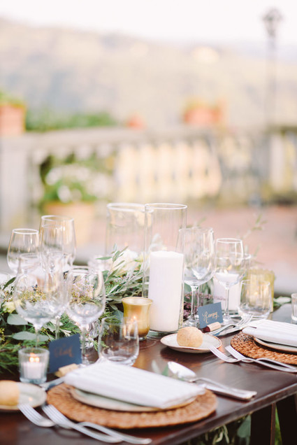 Romantic destination wedding at a pink Tuscan villa