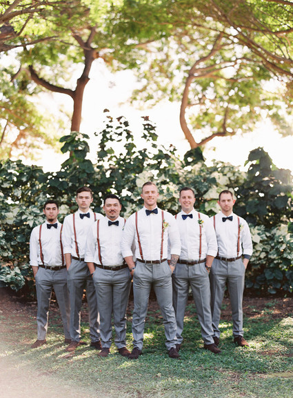 Romantic Hawaii wedding with an insanely cool dress, inspired by a Maui sunset