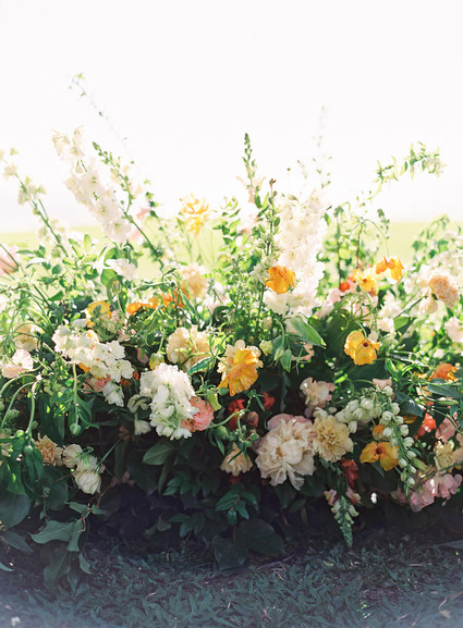 Romantic Hawaii wedding with an insanely cool dress, inspired by a Maui sunset